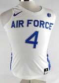 2018-19 Air Force Falcons #4 Game Issued Pos Used White Jersey Basketball S 478