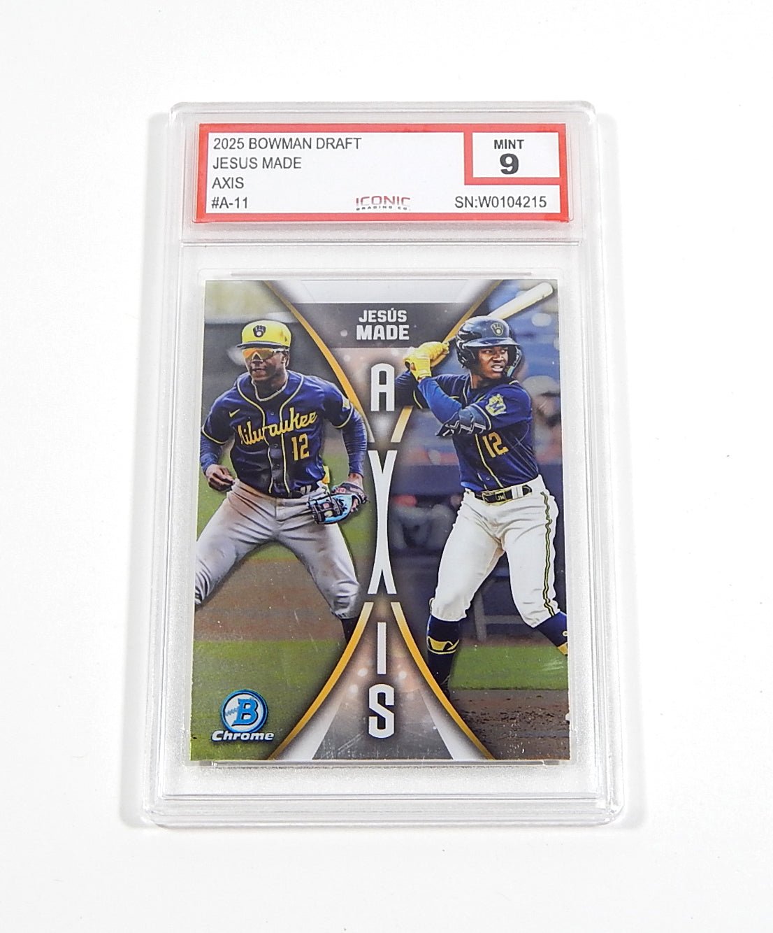 # 2025 Bowman Draft Axis Jesus Made #A-11 IGC 9