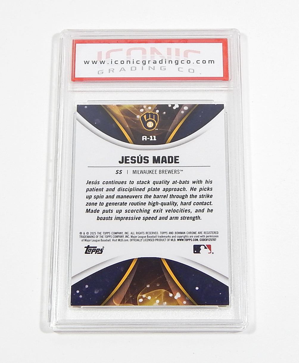 # 2025 Bowman Draft Axis Jesus Made #A-11 IGC 9 Pic2