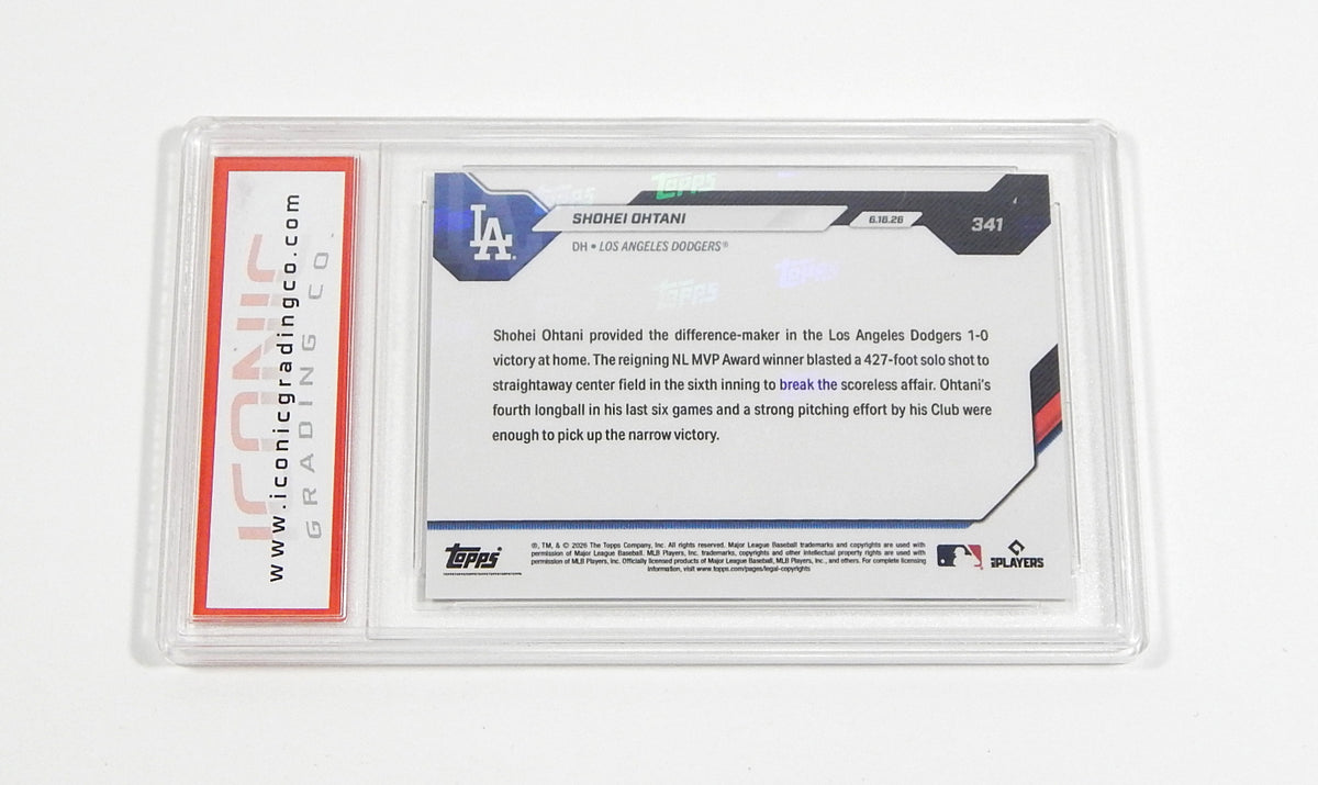 2026 Topps Now Shohei Ohtani #341 IGC 10 Pic2