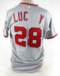 2021 Washington Nationals Jonathan Lucroy #28 Game Issued Grey Jersey 44 977