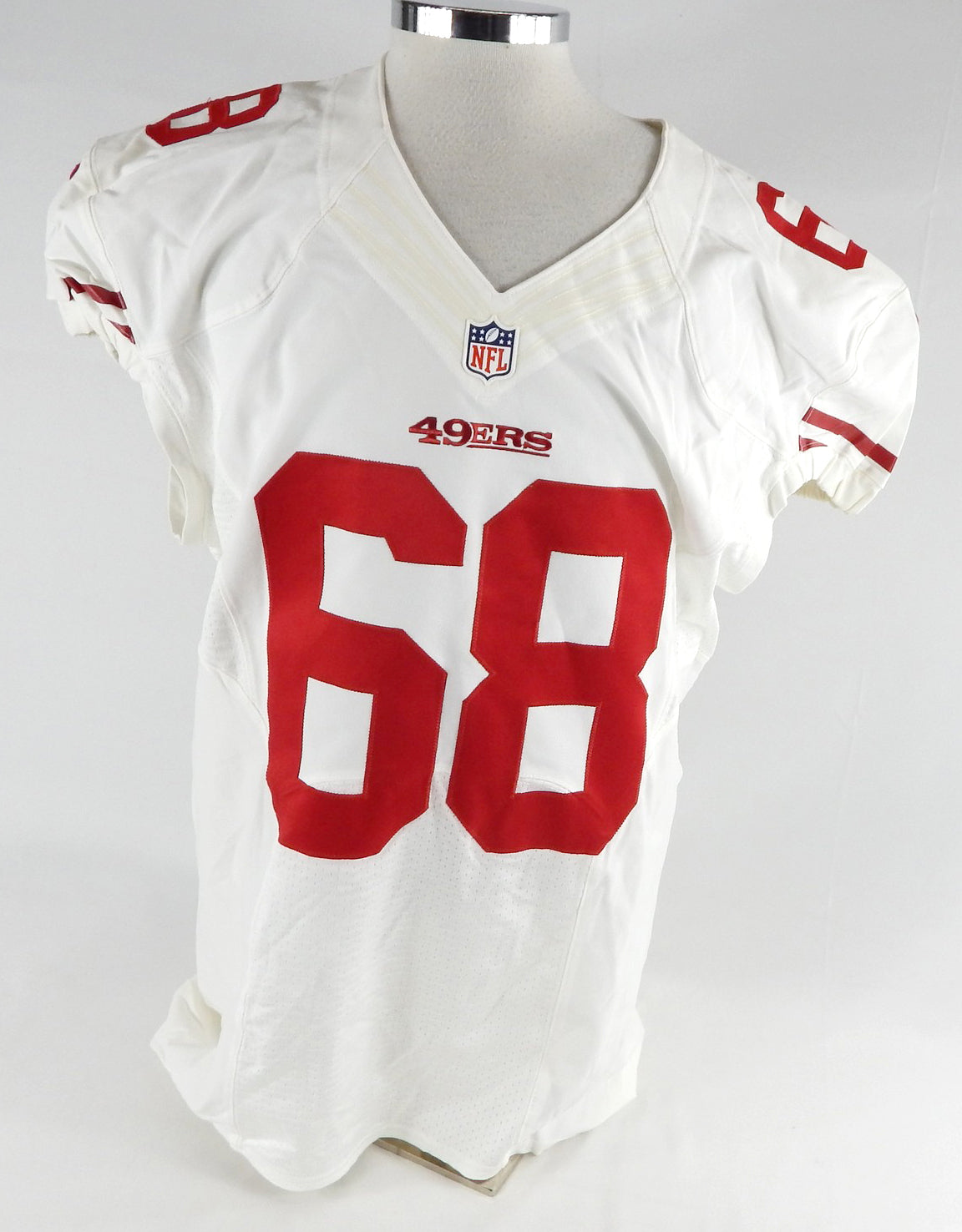 2012 San Francisco 49ers Leonard Davis #68 Game Issued White Jersey 50 356