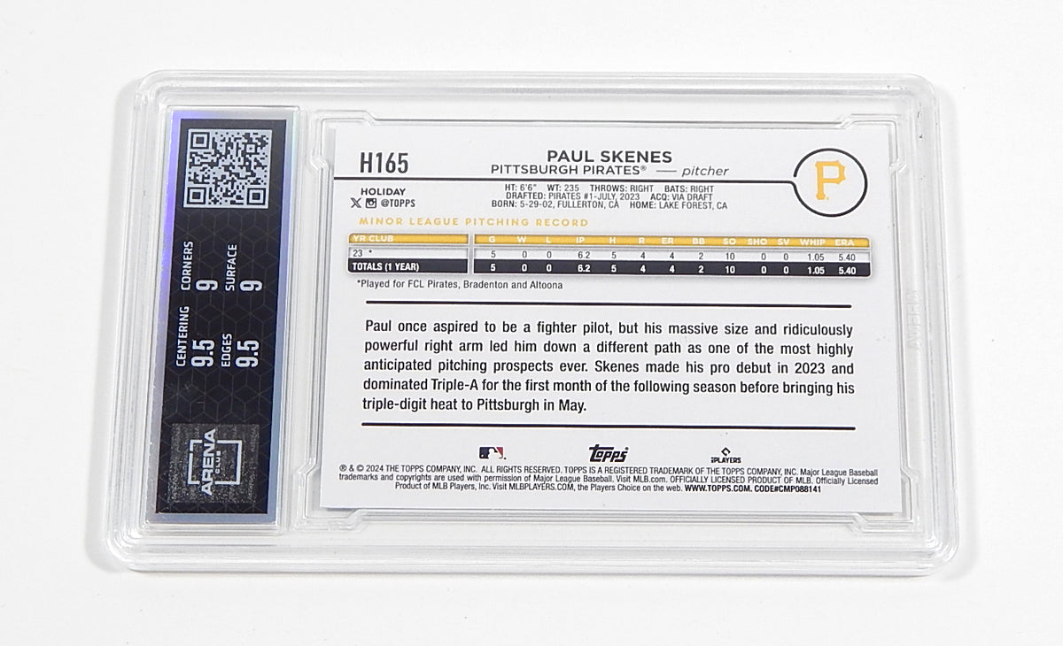2024 Topps Holiday Paul Skenes RC #H165 ACG 9.5 Pic2