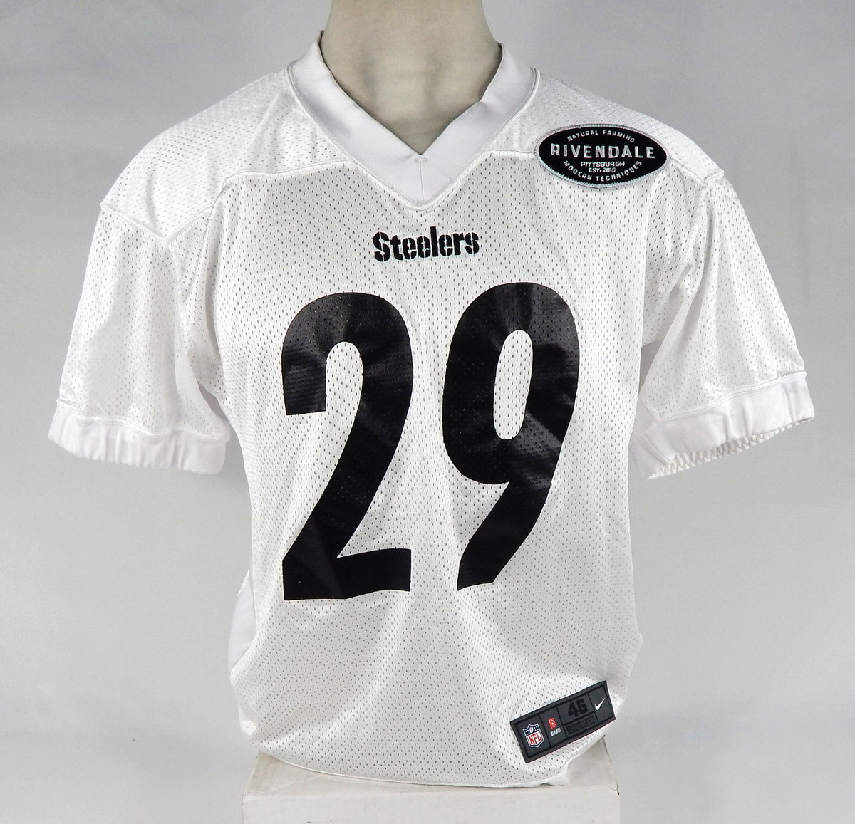 2018 Pittsburgh Steelers Brian Allen #29 Game Issued White Practice Jersey 46 20