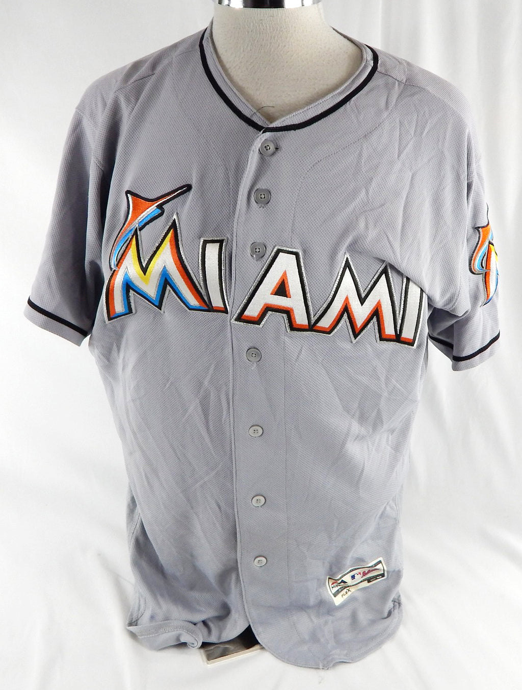 2012-18 Miami Marlins #15 Game Used Grey Jersey 46 964