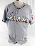 2012-18 Miami Marlins #15 Game Used Grey Jersey 46 964
