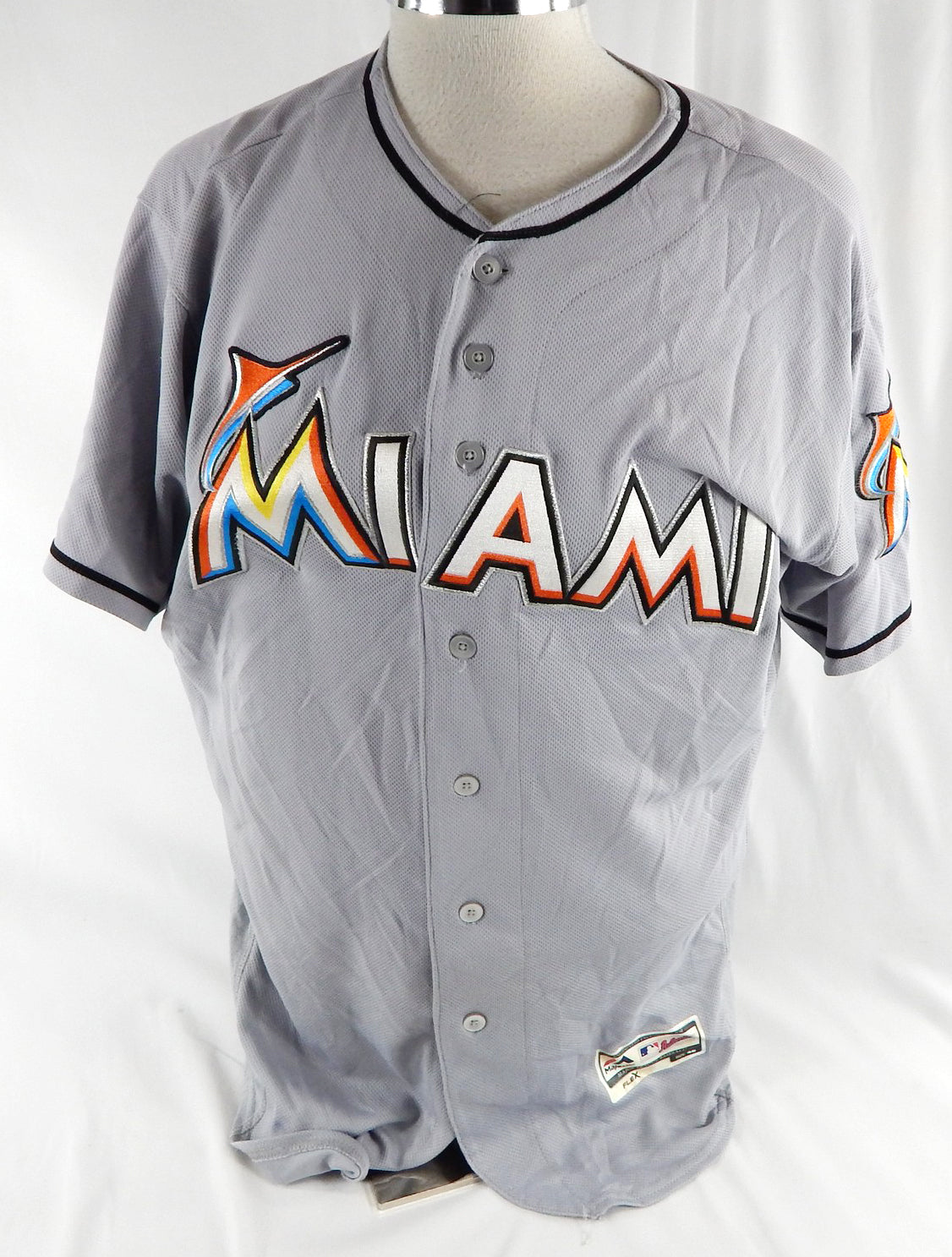 2012-18 Miami Marlins #15 Game Used Grey Jersey 46 964