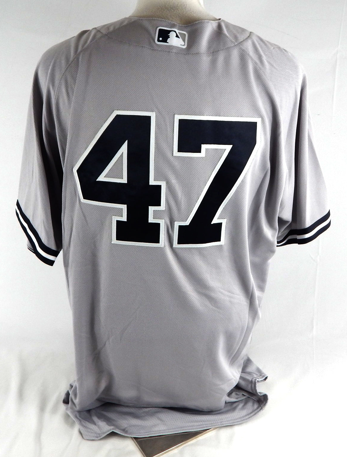 2017 New York Yankees Jordan Montgomery #47 Game Used Grey Jersey 7 Ks 48 141 Pic2