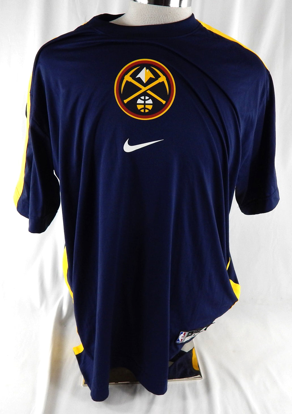 2020-21 Denver Nuggets Zeke Nnaji #22 Game Used Navy Shooting Shirt XL 722