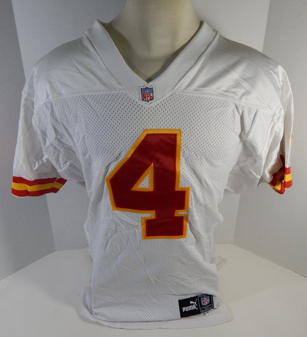 1999 Kansas City Chiefs Thornton #4 Game Issued White Jersey 44 DP16401 Pic2