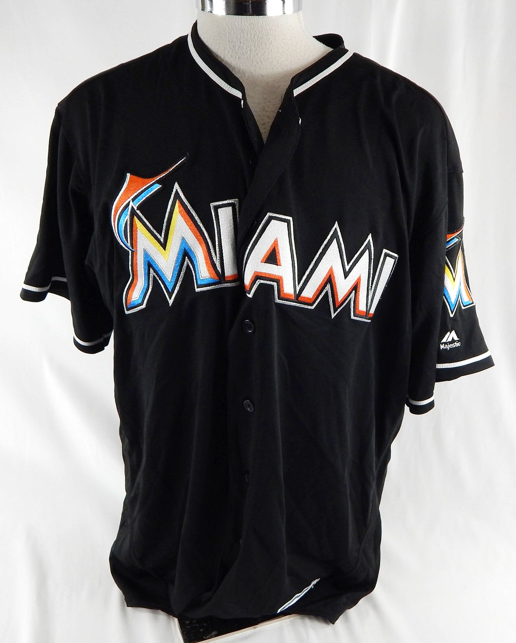2016-17 Miami Marlins Hunter Cervenka #30 Game Used Black Jersey 50 966