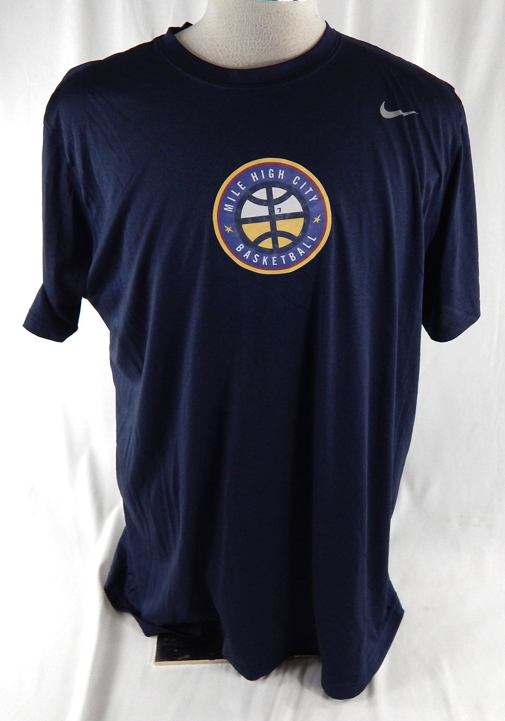 Denver Nuggets #7 Game Used Navy Shirt Mile High XL 723