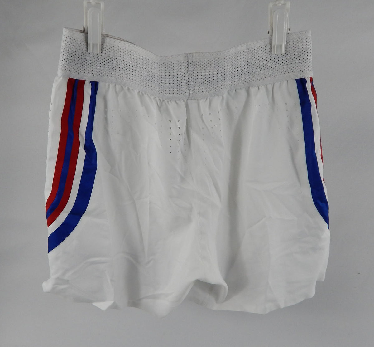 2023-24 Kansas Jayhawks Game Issued White Shorts Basketball SN2 592 Pic2