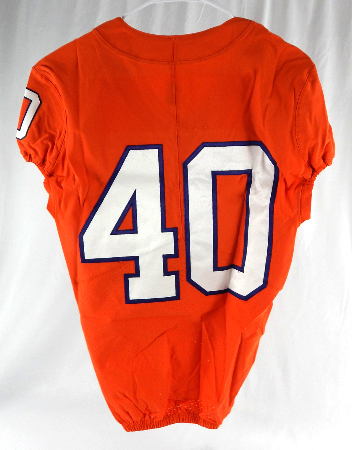 2017-22 Clemson Tigers #40 Game Used Orange Jersey Football NP Rem 38 DP111299 Pic2