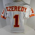 1996 Kansas City Chiefs Scott Szeredy #1 Game Issued White Jersey 40 DP16405