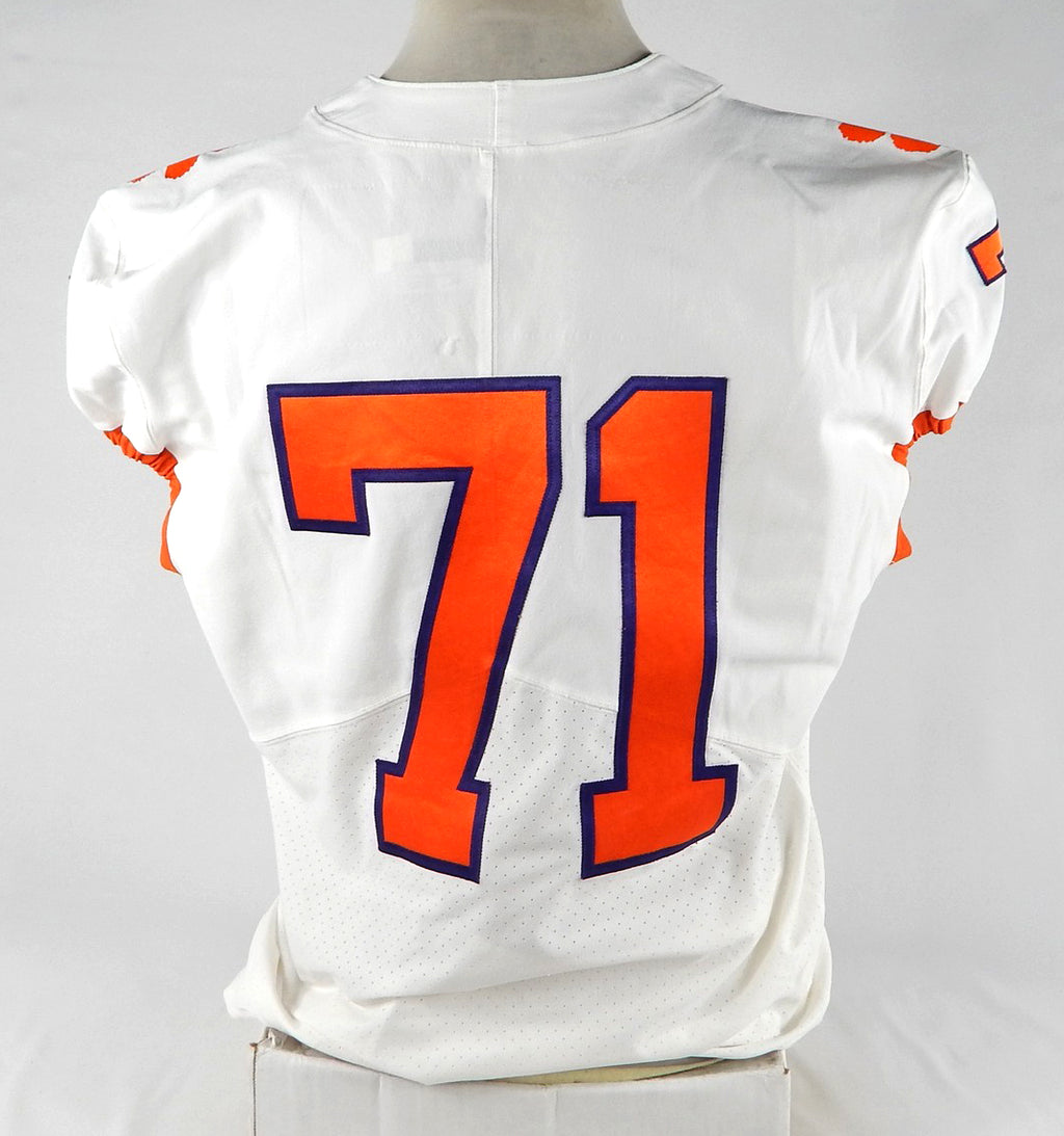2018-22 Clemson Tigers #71 Game Used White Jersey NP R 46 685 Pic2
