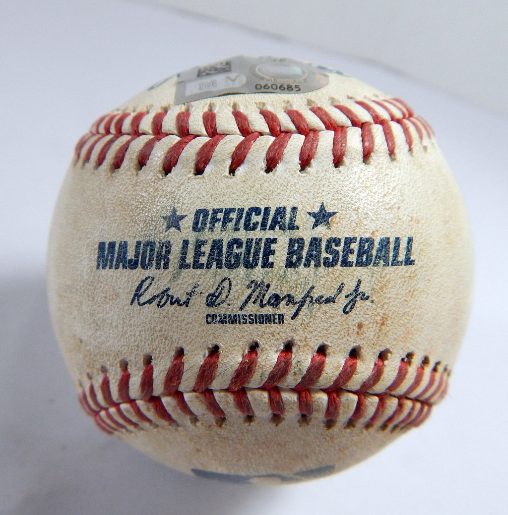 2022 LA Angels Marlins Game Used Baseball Trevor Rogers Taylor Ward walk