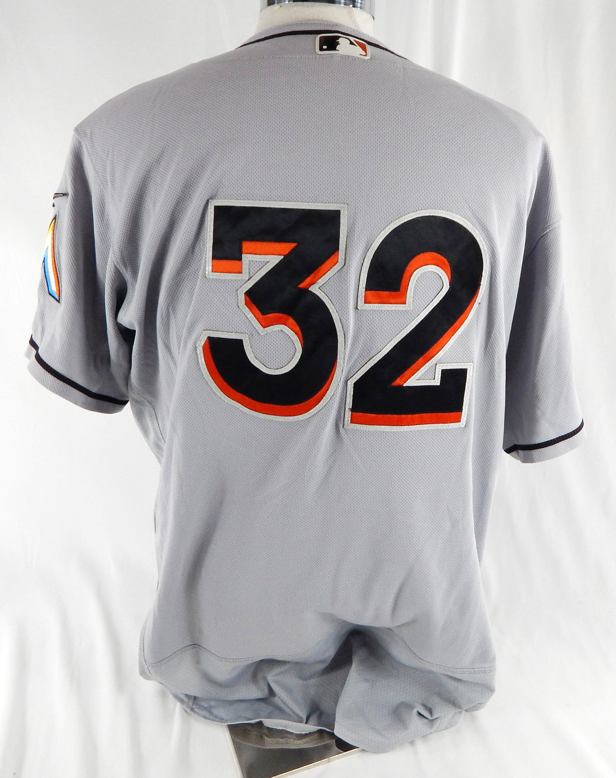 2012-18 Miami Marlins #32 Game Used Grey Jersey 48 971 Pic2