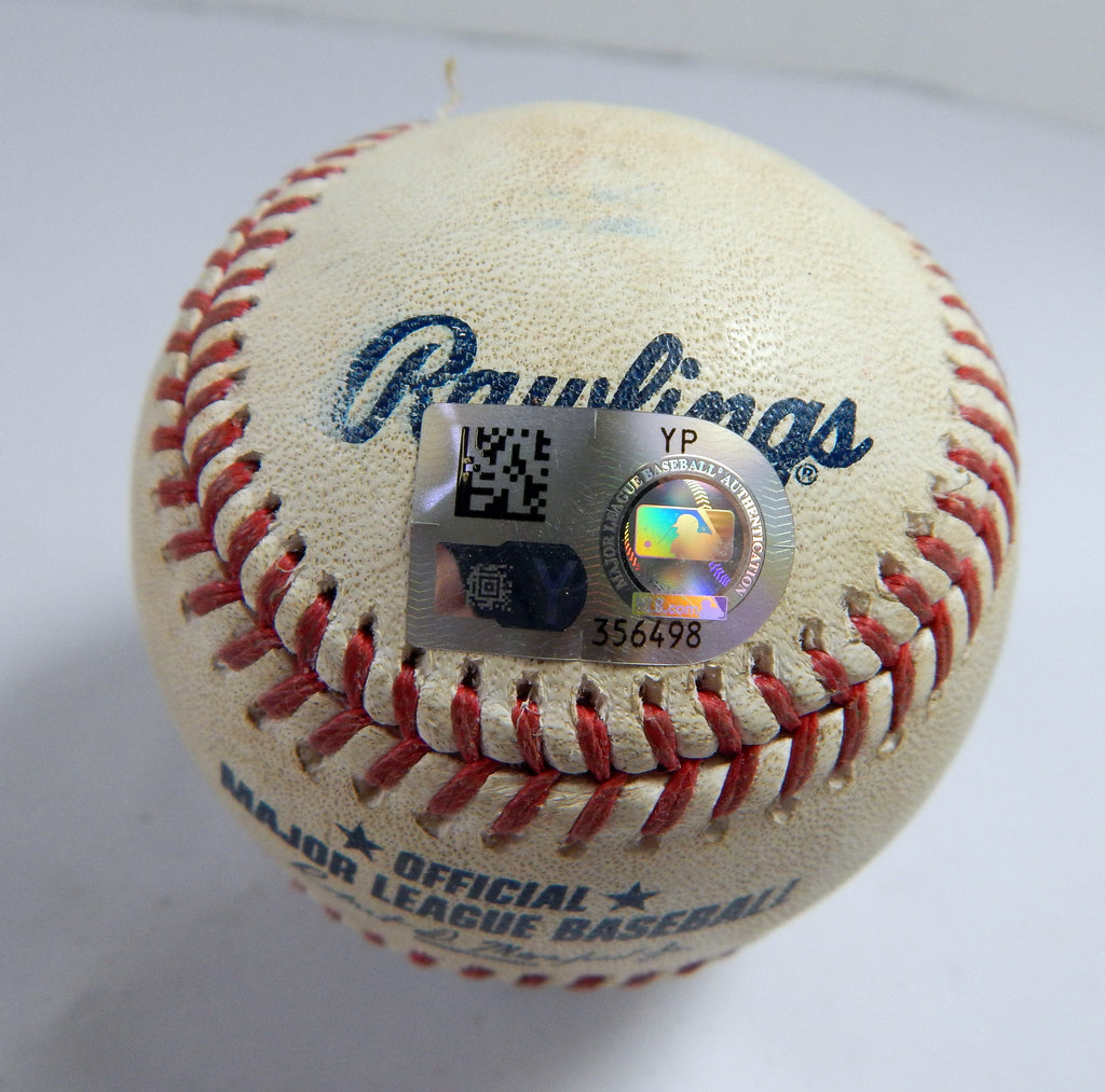 2022 NY Mets Marlins Game Used Baseball Trevor Williams Brian Anderson Fly Out Pic2