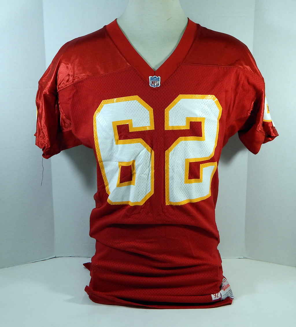 1992 Kansas City Chiefs #62 Game Issued Red Jersey 50 DP15854 Pic2