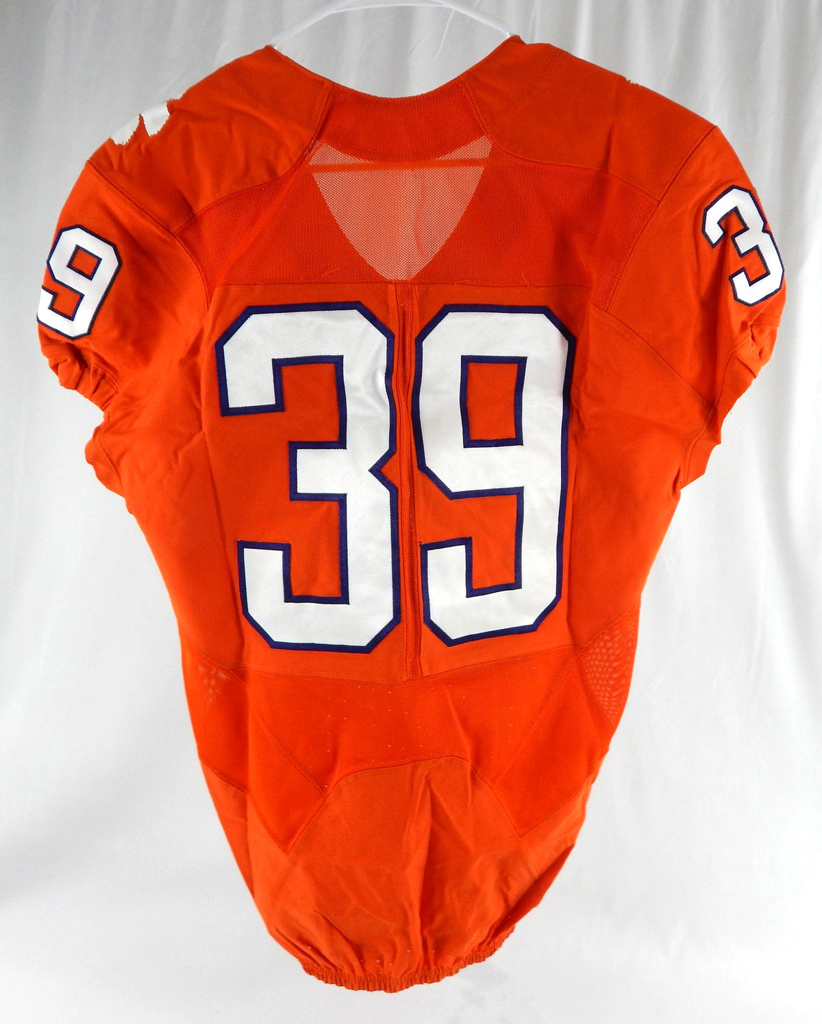 2016 Clemson Tigers #39 Game Used Orange Jersey Football NP Rem 40 DP111302 Pic2