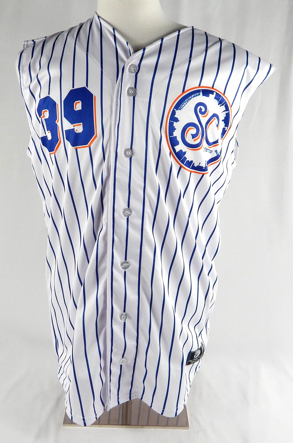 2024 Syracuse Mets #39 Game Used White Jersey Salt City 44 677