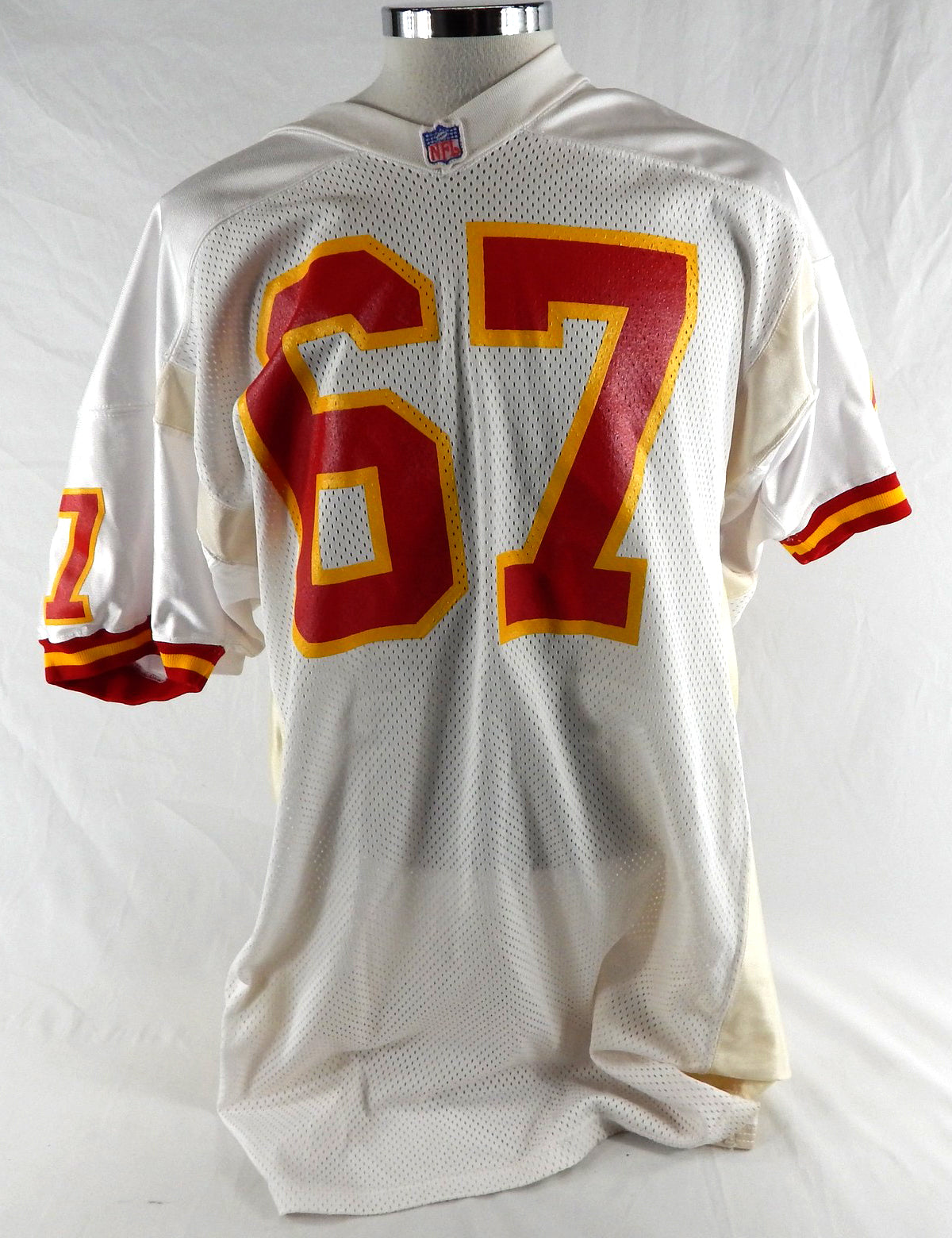 Kansas City Chiefs Brad Kubik #67 Game Issued White Jersey 631