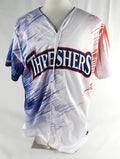 2024 Clearwater Threshers Jonathan Petit #51 Game Used White Jersey July 4 48 8