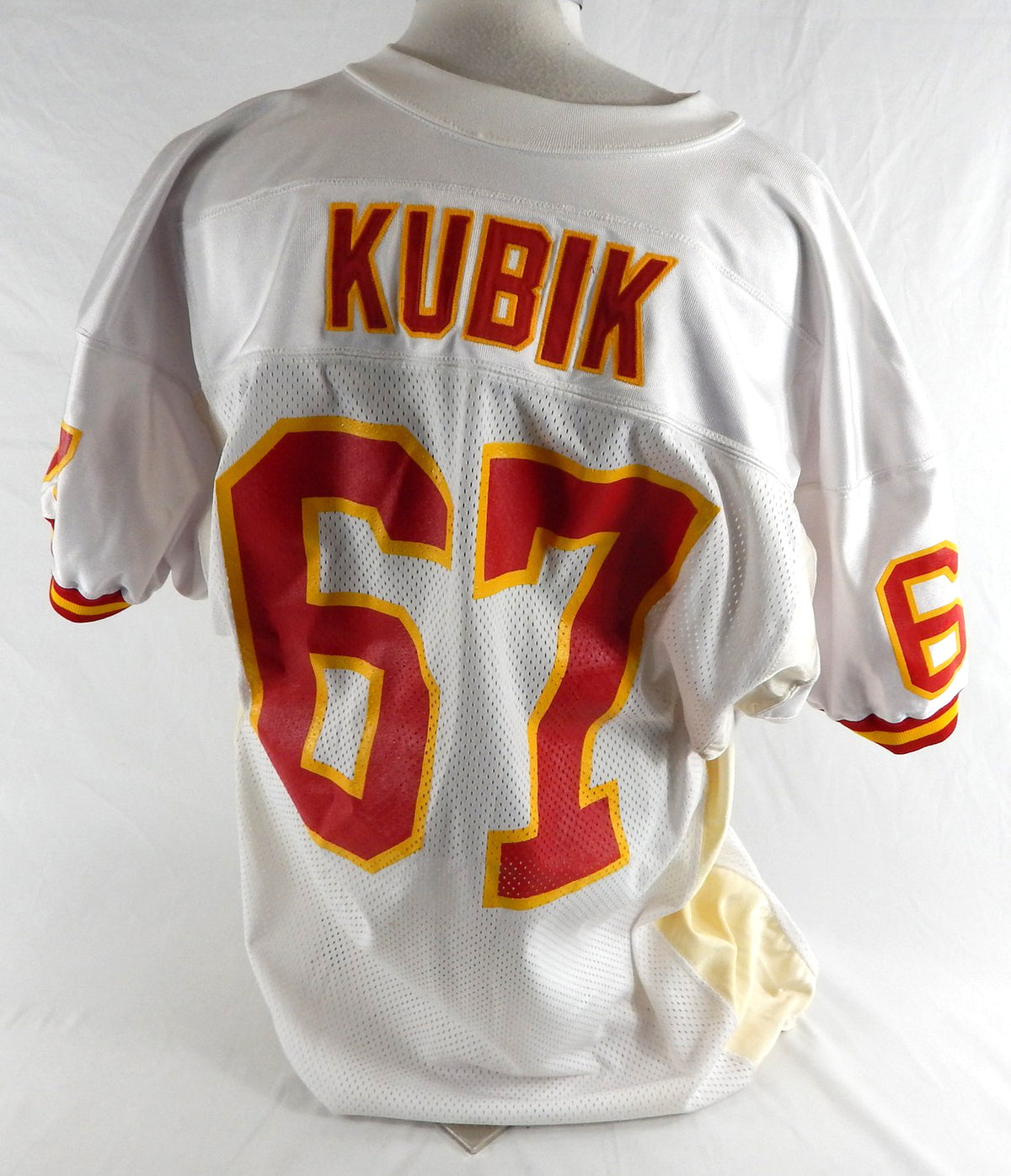Kansas City Chiefs Brad Kubik #67 Game Issued White Jersey 631 Pic2