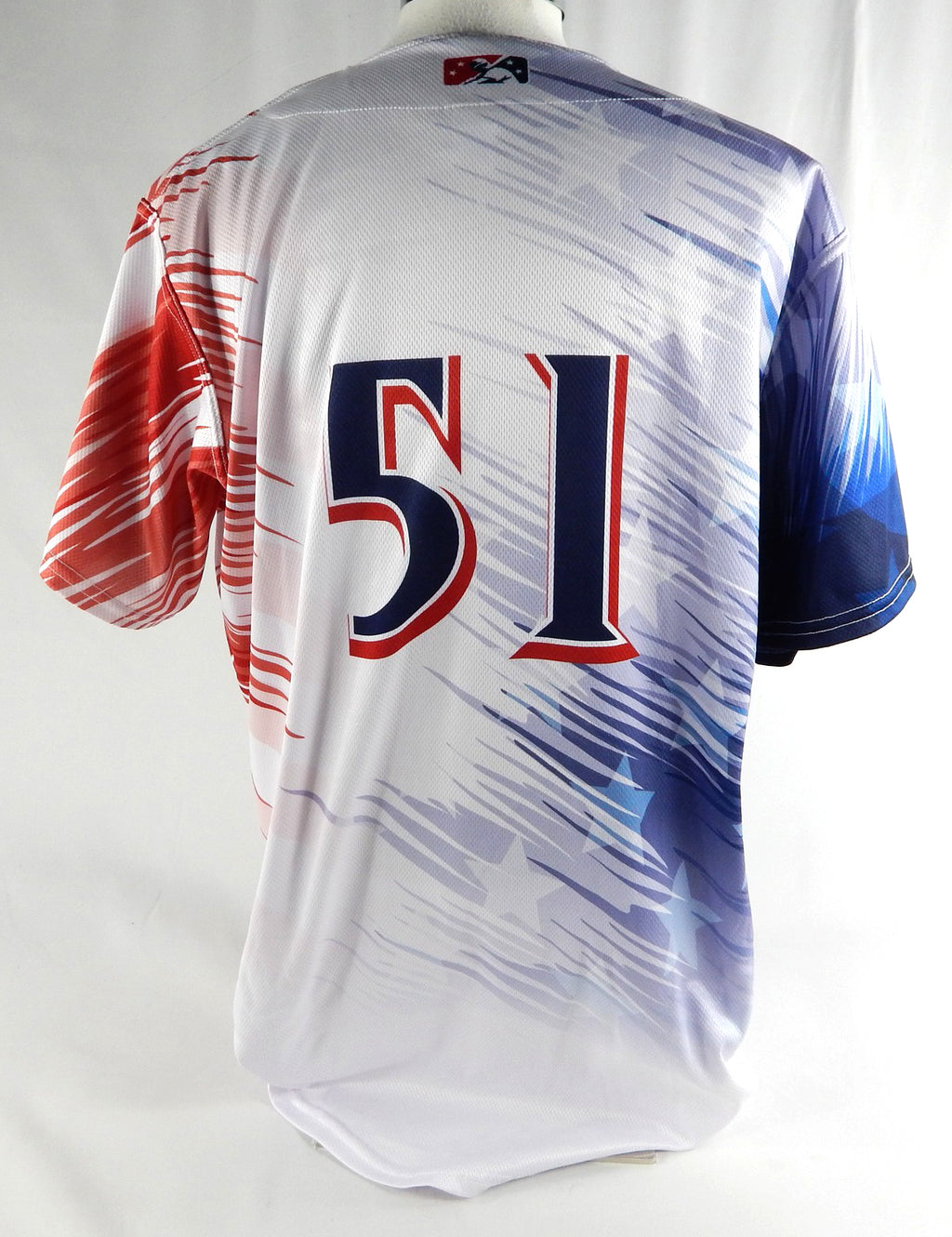 2024 Clearwater Threshers Jonathan Petit #51 Game Used White Jersey July 4 48 8 Pic2