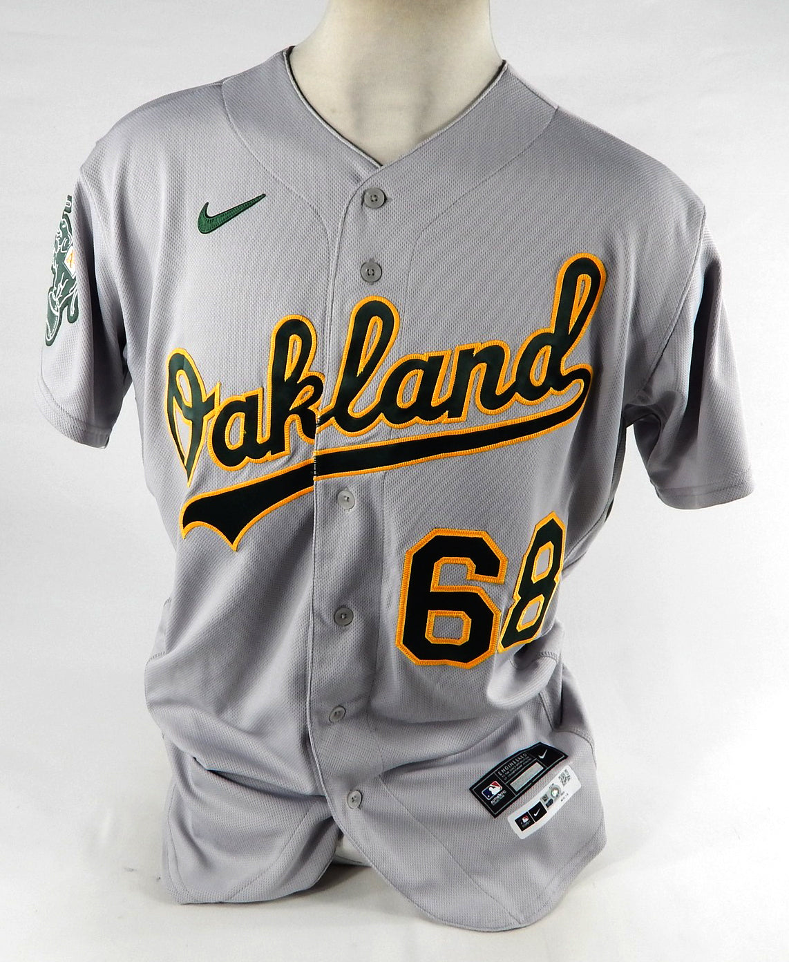 2023 Oakland Athletics Domingo Acevedo #68 Game Issued Grey Jersey 46 DP76397