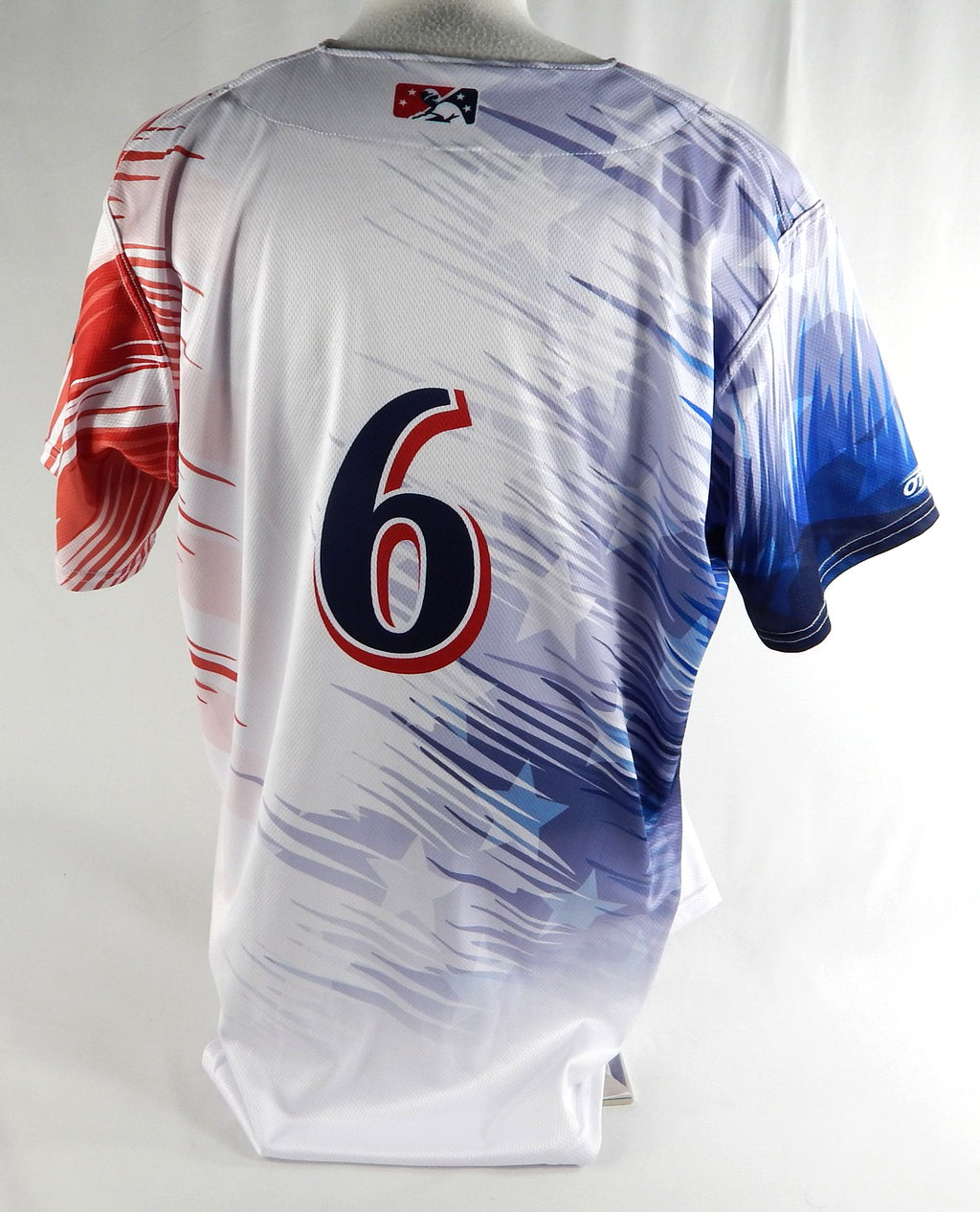 2024 Clearwater Threshers Jose Pena Jr #6 Game Used White Jersey July 4 48 519 Pic2