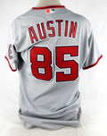 2021 Washington Nationals Brett Austin #85 Game Issued Grey Jersey 46 991