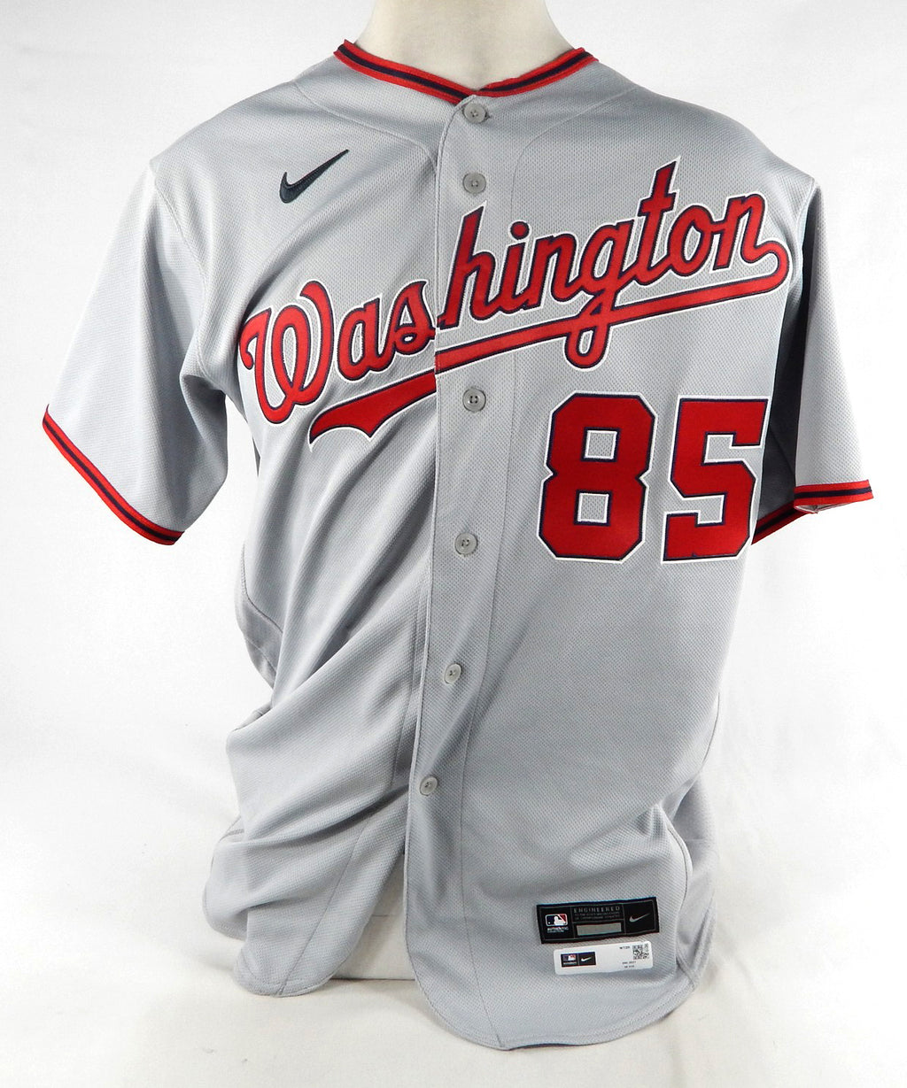 2021 Washington Nationals Brett Austin #85 Game Issued Grey Jersey 46 991 Pic2