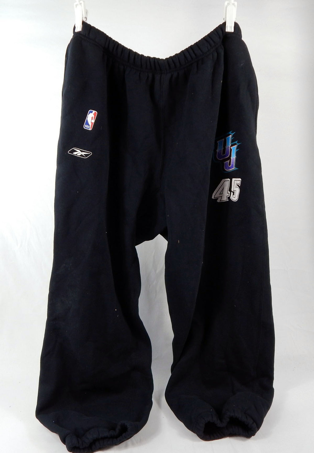 2002-06 Utah Jazz #45 Game Issued Blue Travel Pants 2XL 393