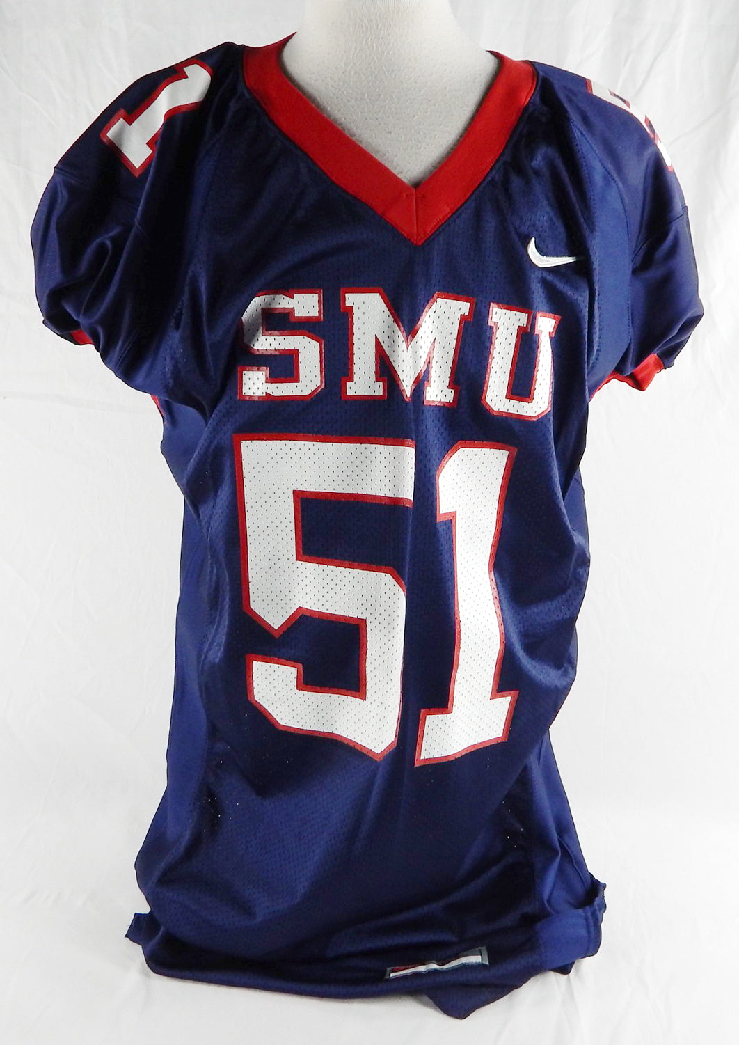 2000s SMU Mustangs #51 Game Issued Navy Jersey Name Plate Removed Football XL 72