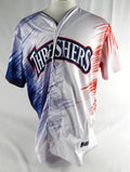 2024 Clearwater Threshers Brandon Beckel #44 Game Used White Jersey July 4 48 21