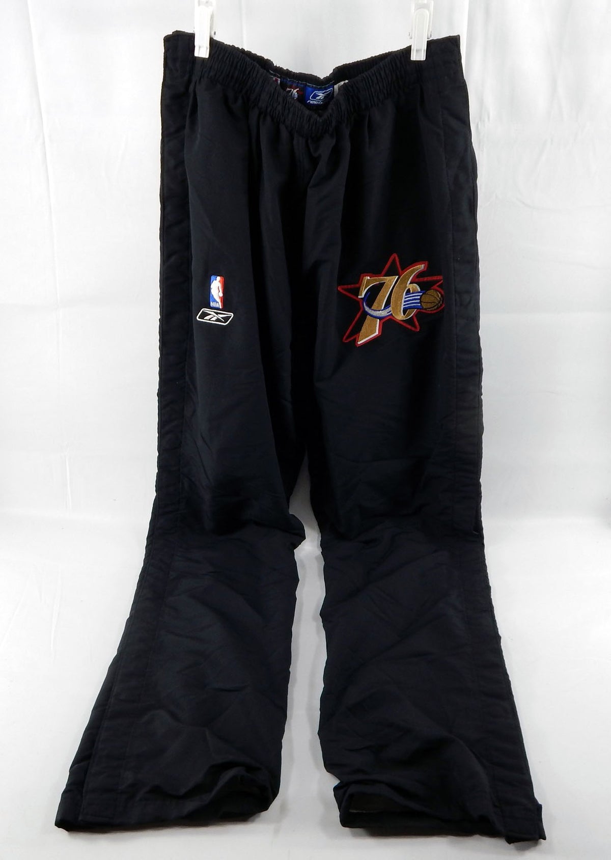 2004-05 Philadelphia 76ers #40 Game Used Black Warm Up Pants 44 764