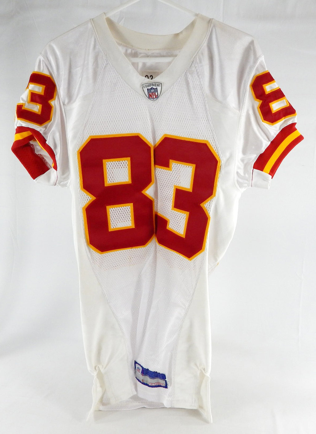 2002 Kansas City Chiefs #83 Game Issued White Jersey 42 165