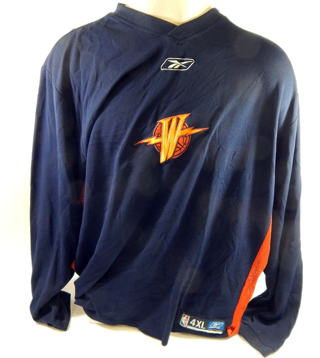 2000s Golden State Warriors #20 Game Used Navy Shooting Shirt 4XL DP50387