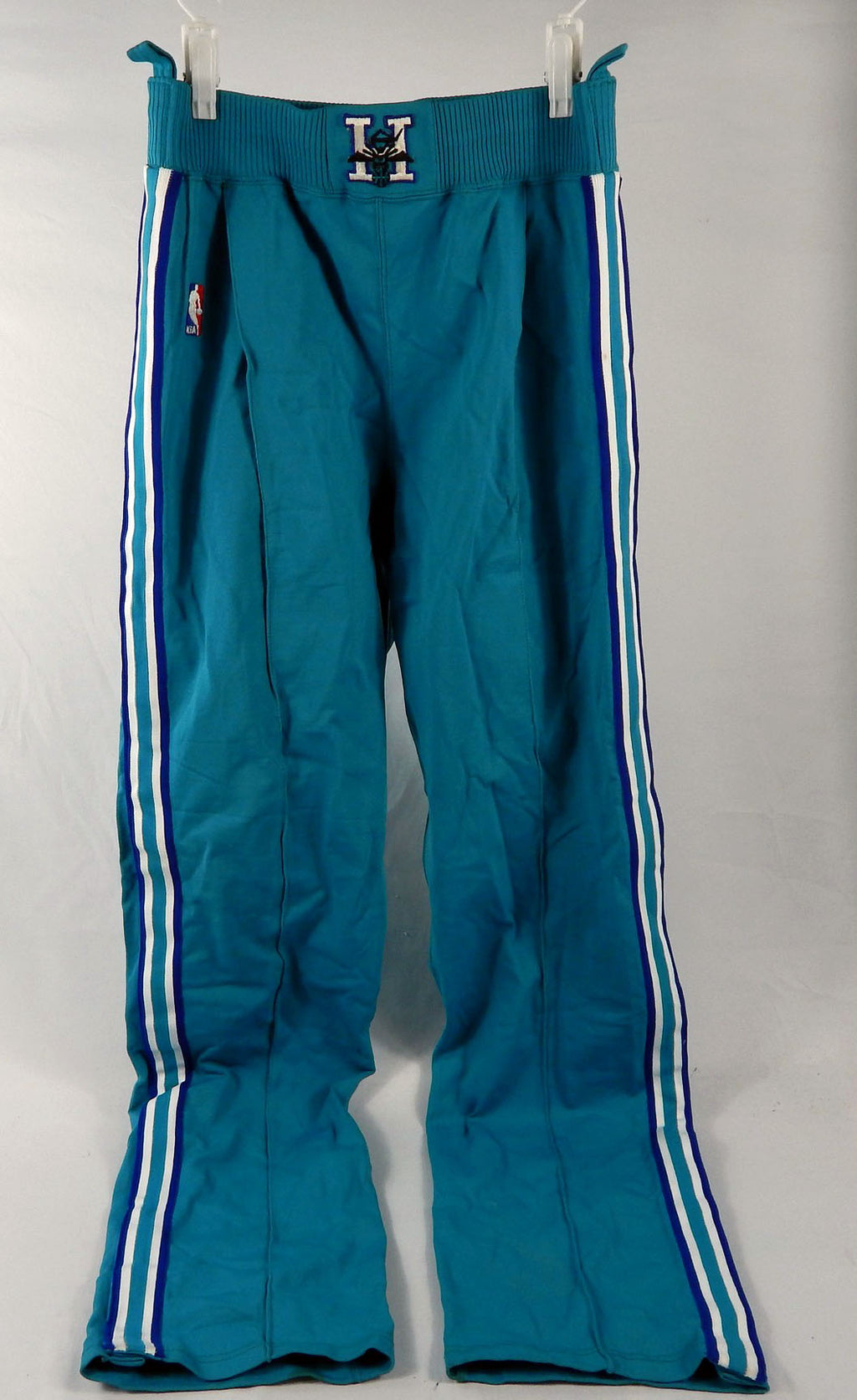 1988-89 Charlotte Hornets Game Issued Teal Warm Up Pants 34 396