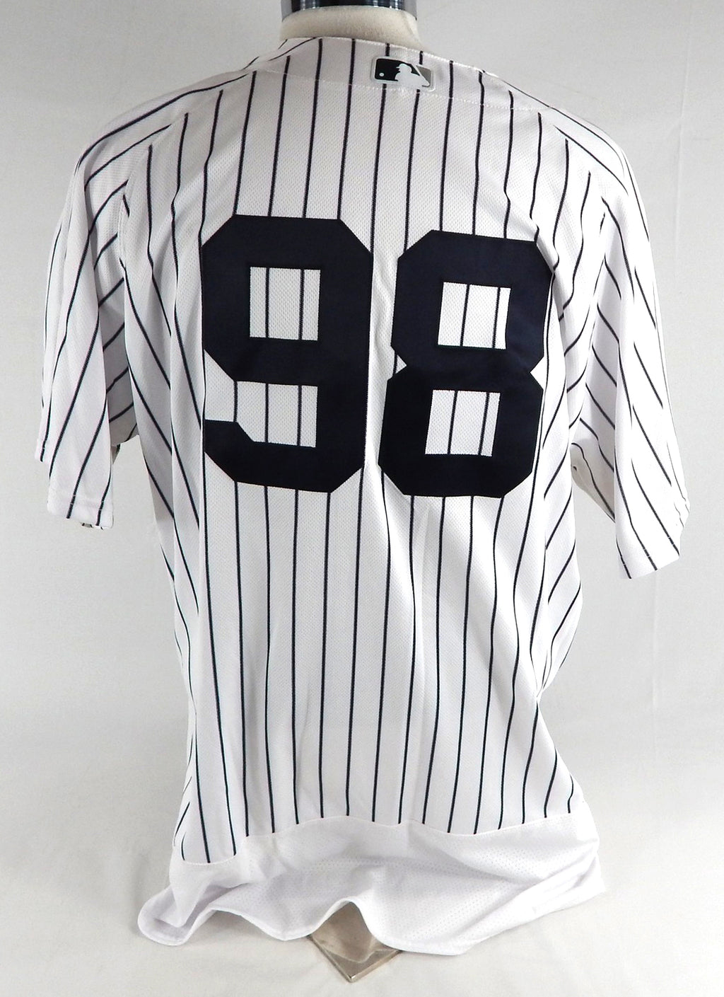 2019 New York Yankees Dermin Garcia #98 Game Used White Jersey ST Opening Day 9 Pic2