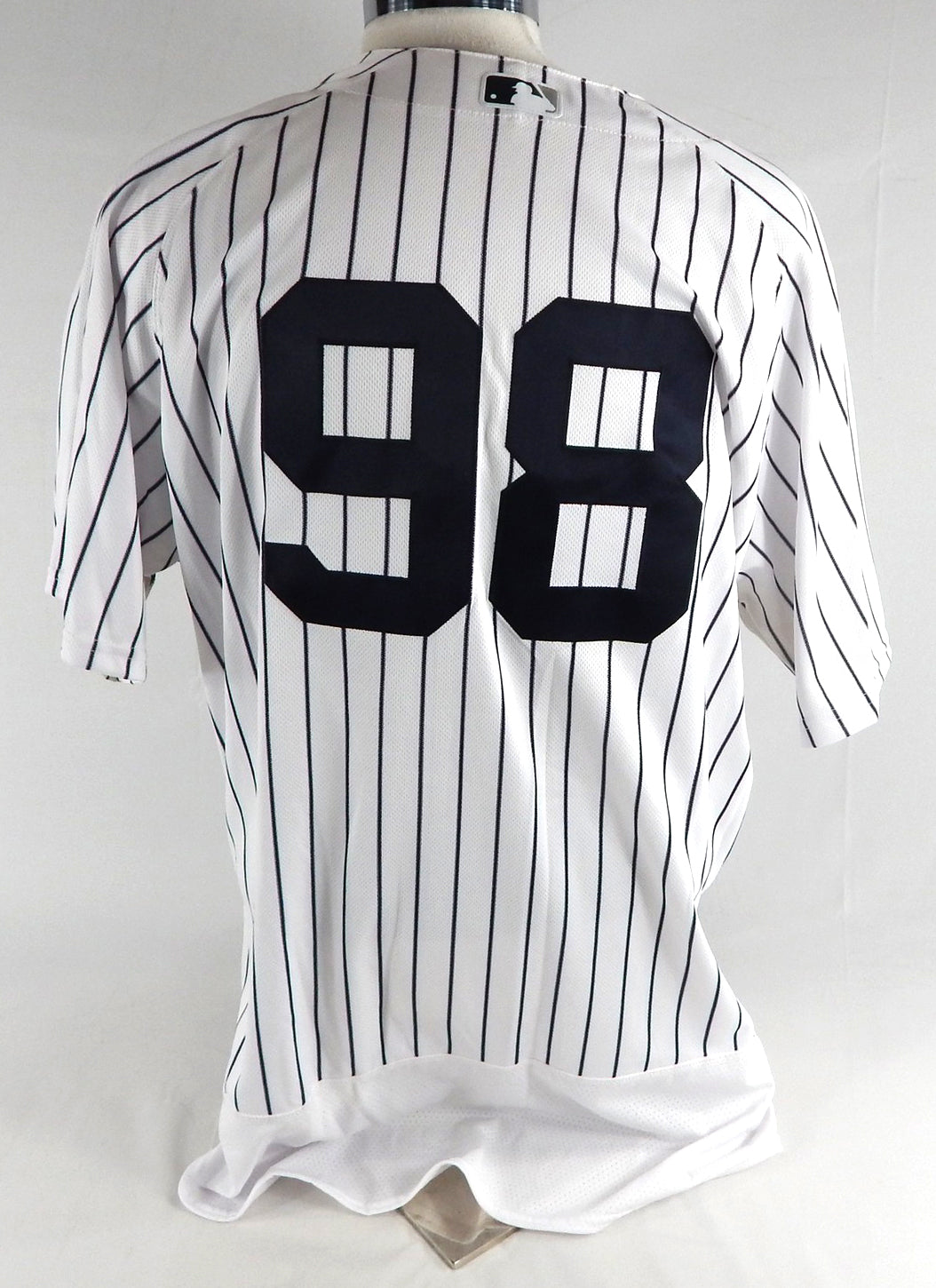 2019 New York Yankees Dermin Garcia #98 Game Used White Jersey ST Opening Day 9 Pic2