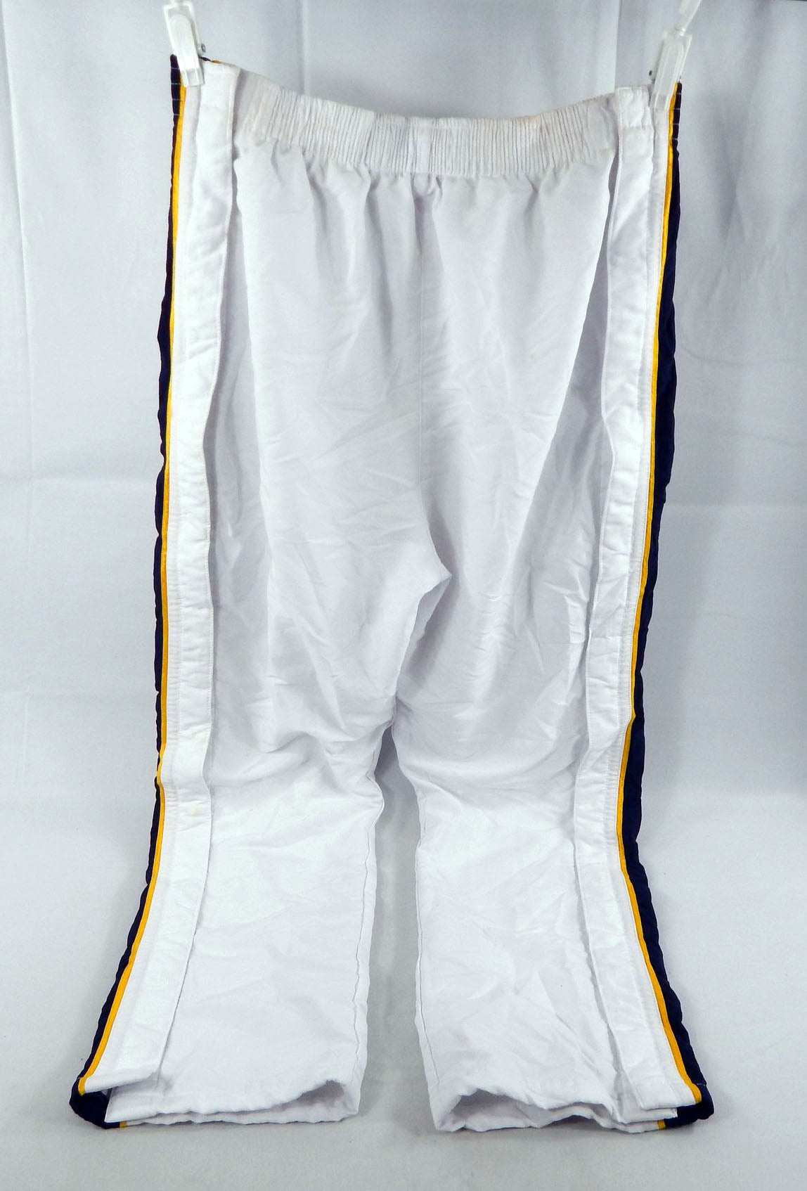 2001-06 Indiana Pacers Anthony Johnson #8 Game Used White Warm Up Pants 42 141 Pic2