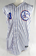 2024 Syracuse Mets #43 Game Used White Jersey Salt City 48 683