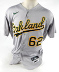 2023 Oakland Athletics Freddy Tarnok #62 Game Issued Grey Jersey 46 404