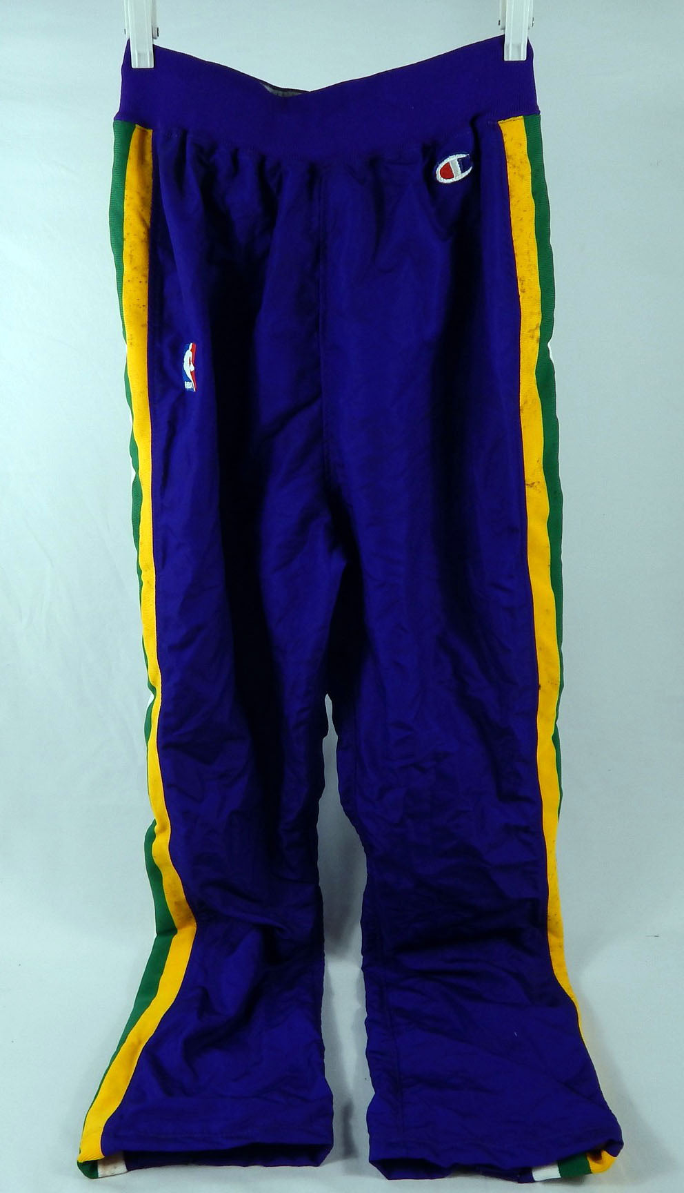 1993-94 Utah Jazz Game Issued Purple Warm Up Pants 32 775