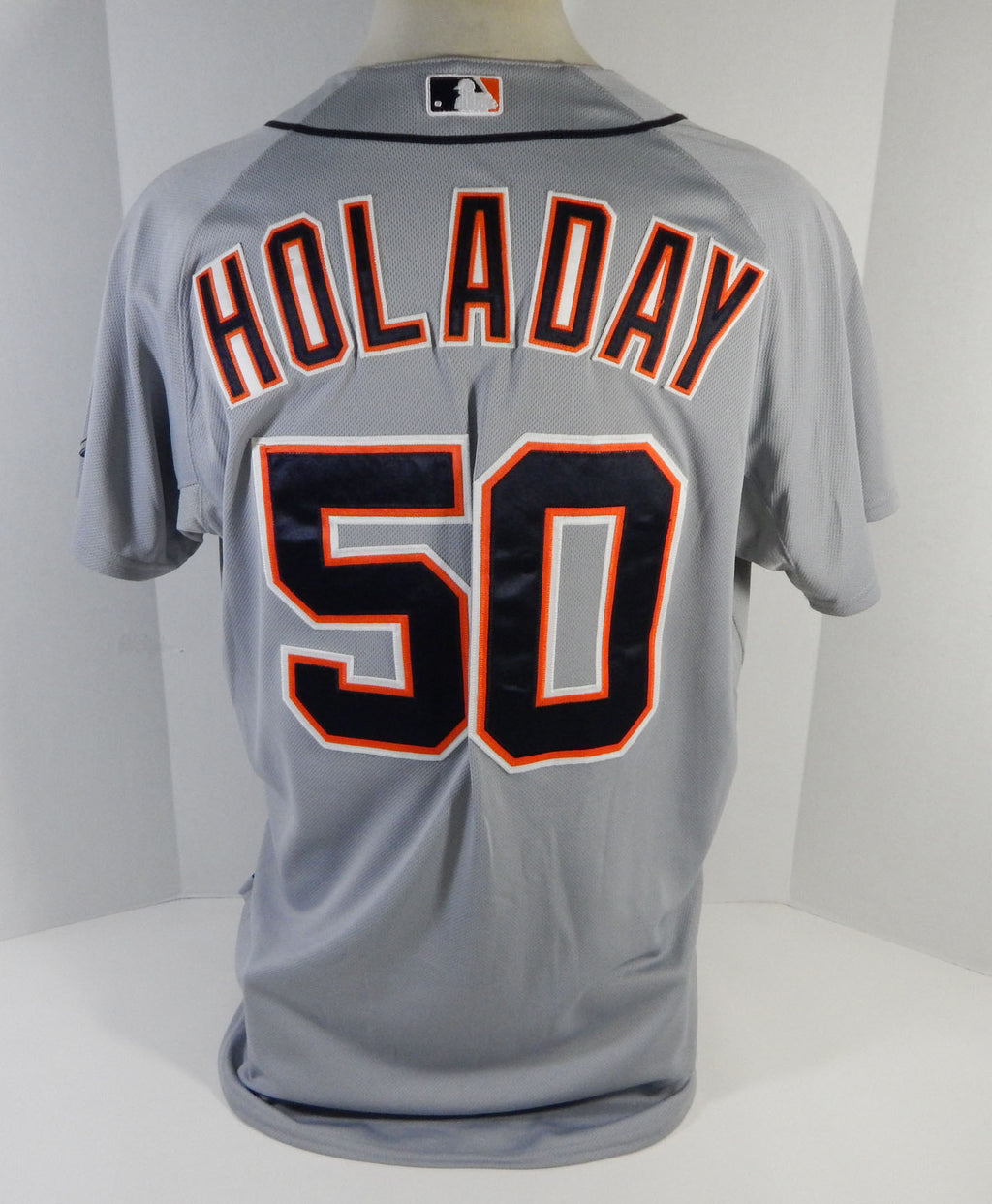 2014 Detroit Tigers Bryan Holaday #50 Game Used Grey Jersey Spring Training 14