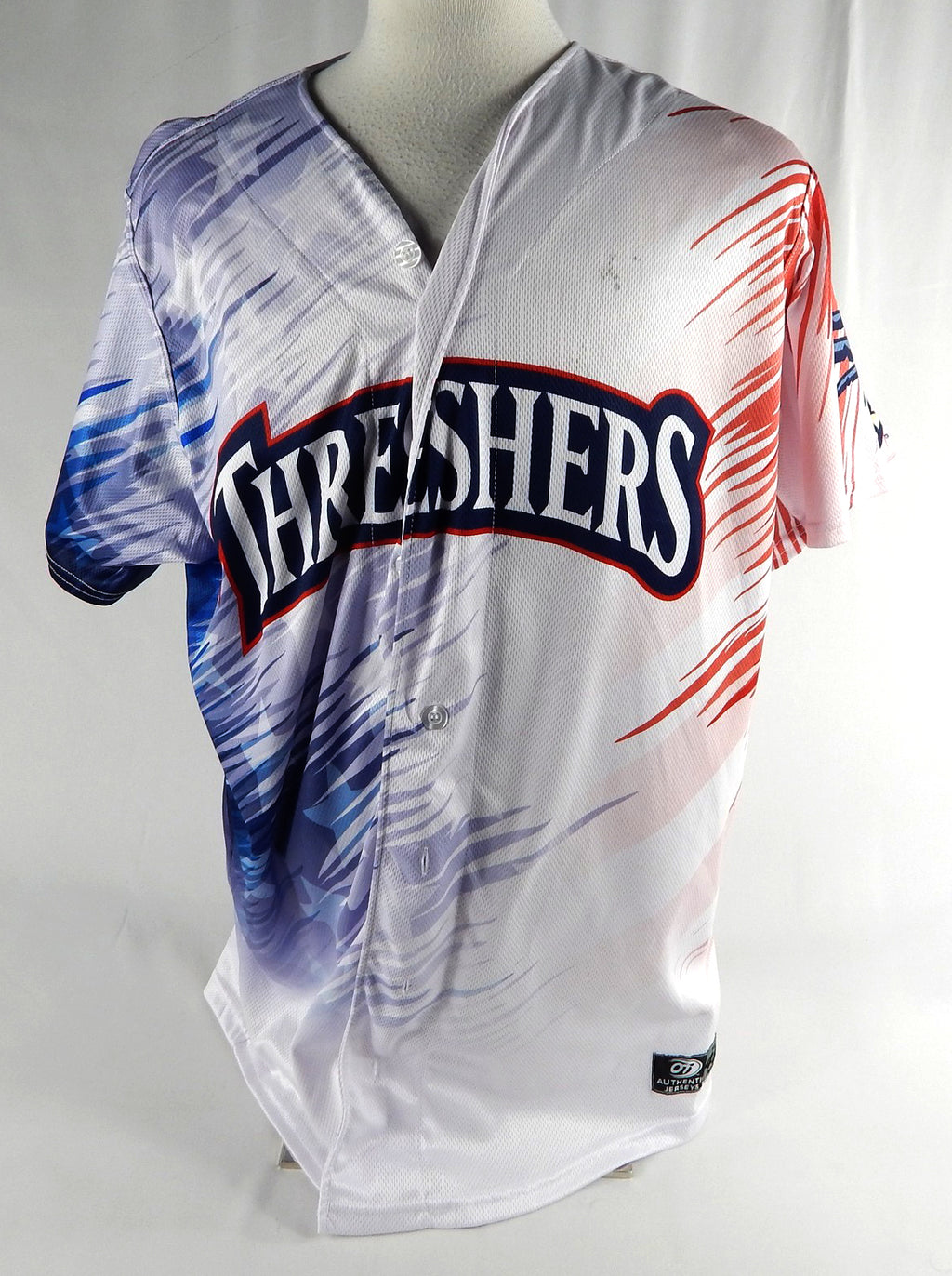 2024 Clearwater Threshers #7 Game Used White Jersey Fourth Of July 48 526