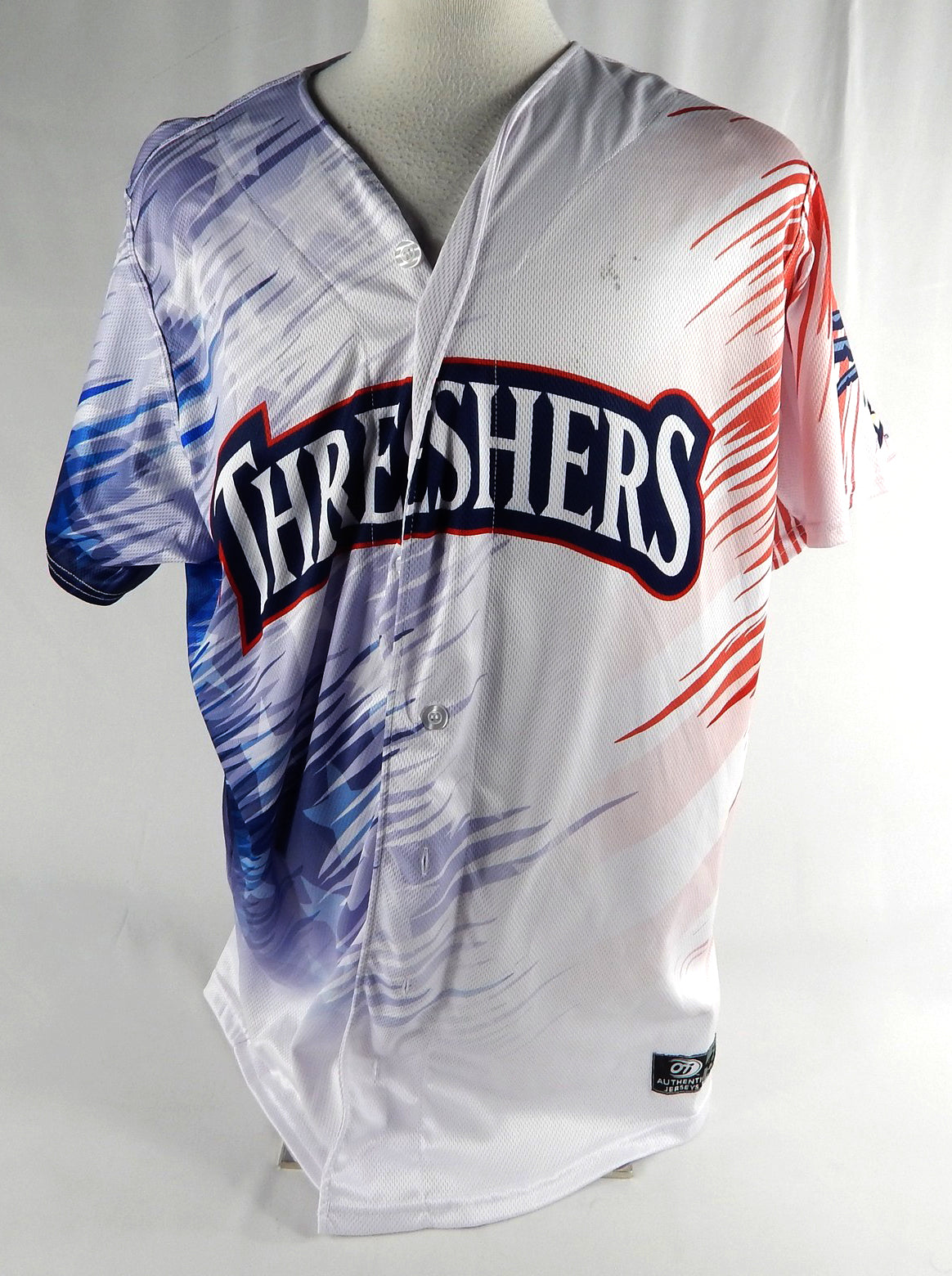 2024 Clearwater Threshers #7 Game Used White Jersey Fourth Of July 48 526